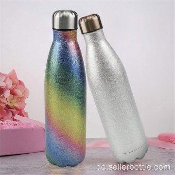 500ml Edelstahl-Glitter-Druck-Vakuum-Cola-Flasche